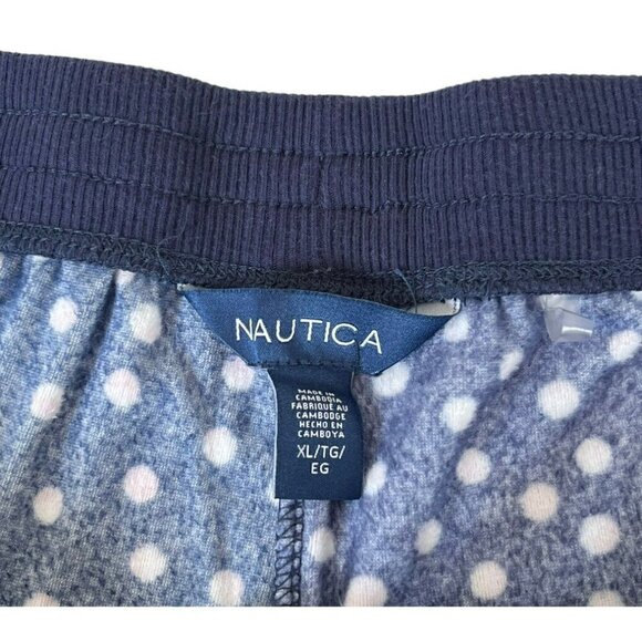 Nautica Women’s Sz XL Blue Aurora Dot Fleece 2 Piece Pajama Set - Picture 9 of 12
